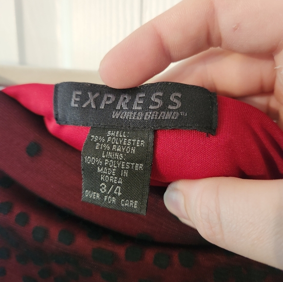 Express Red Tube Dress - Picture 3 of 4